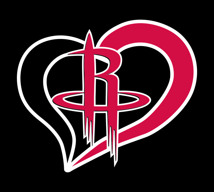 Houston Rockets Heart Logo iron on paper